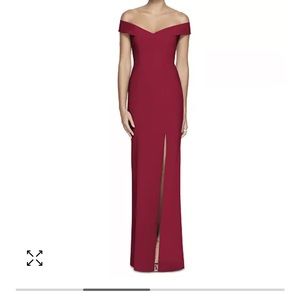 Burgundy Formal Full Length Dress